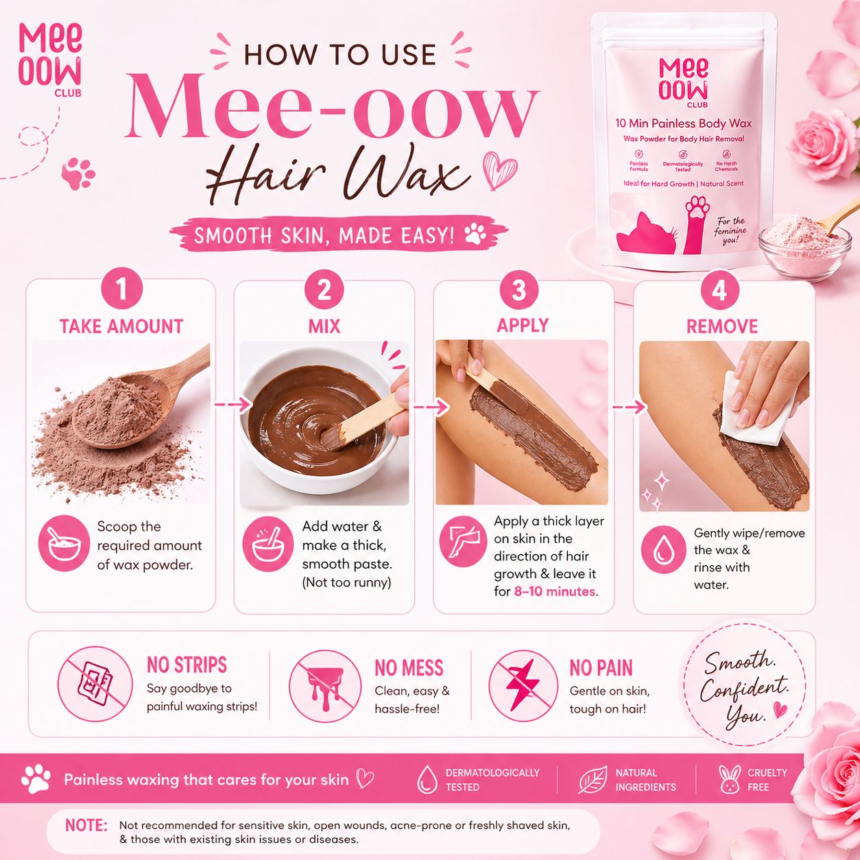 Meeoow Hair Removal Wax Powder (100GM)